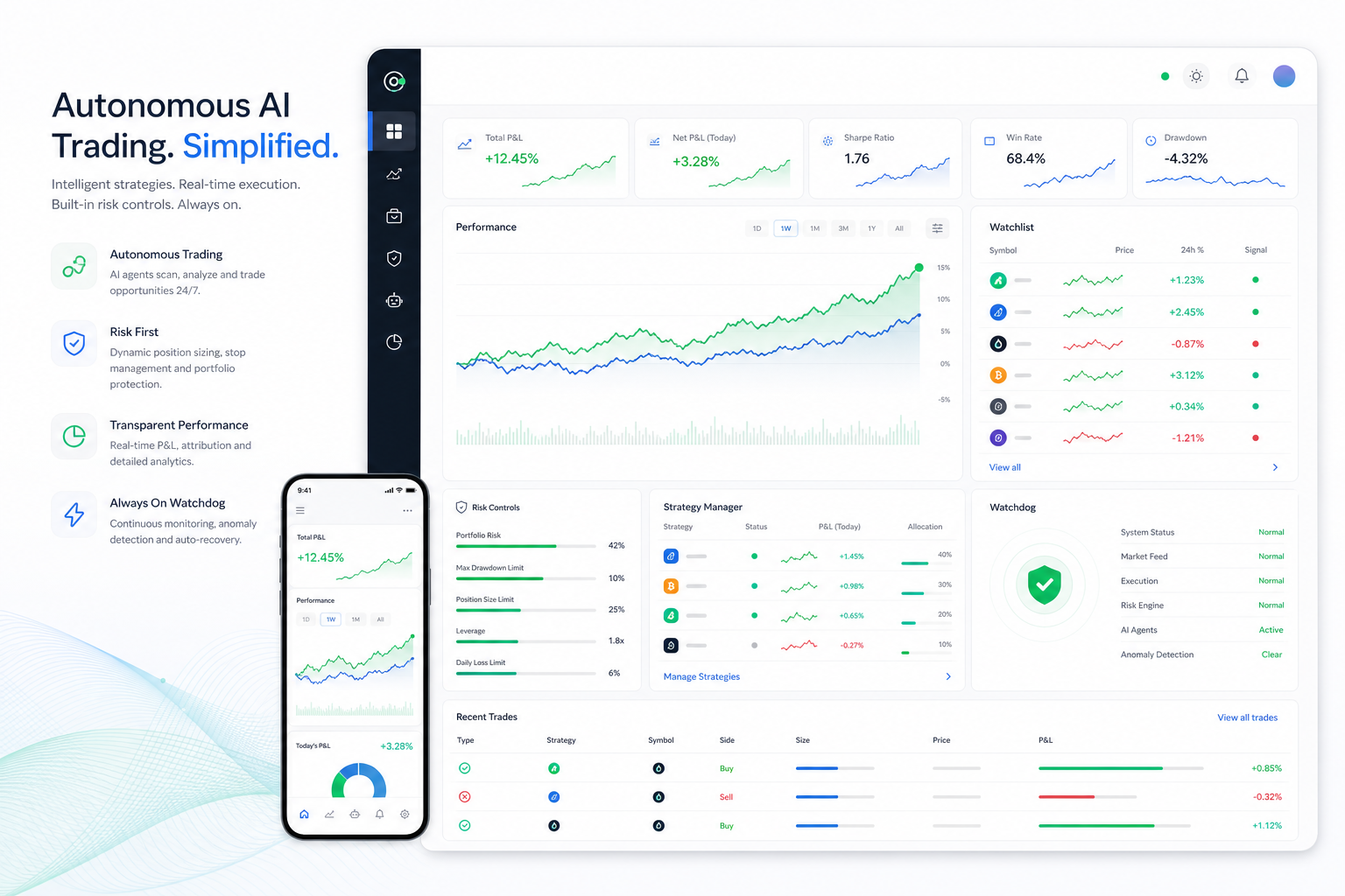TradeNEarn - Autonomous AI trading platform
