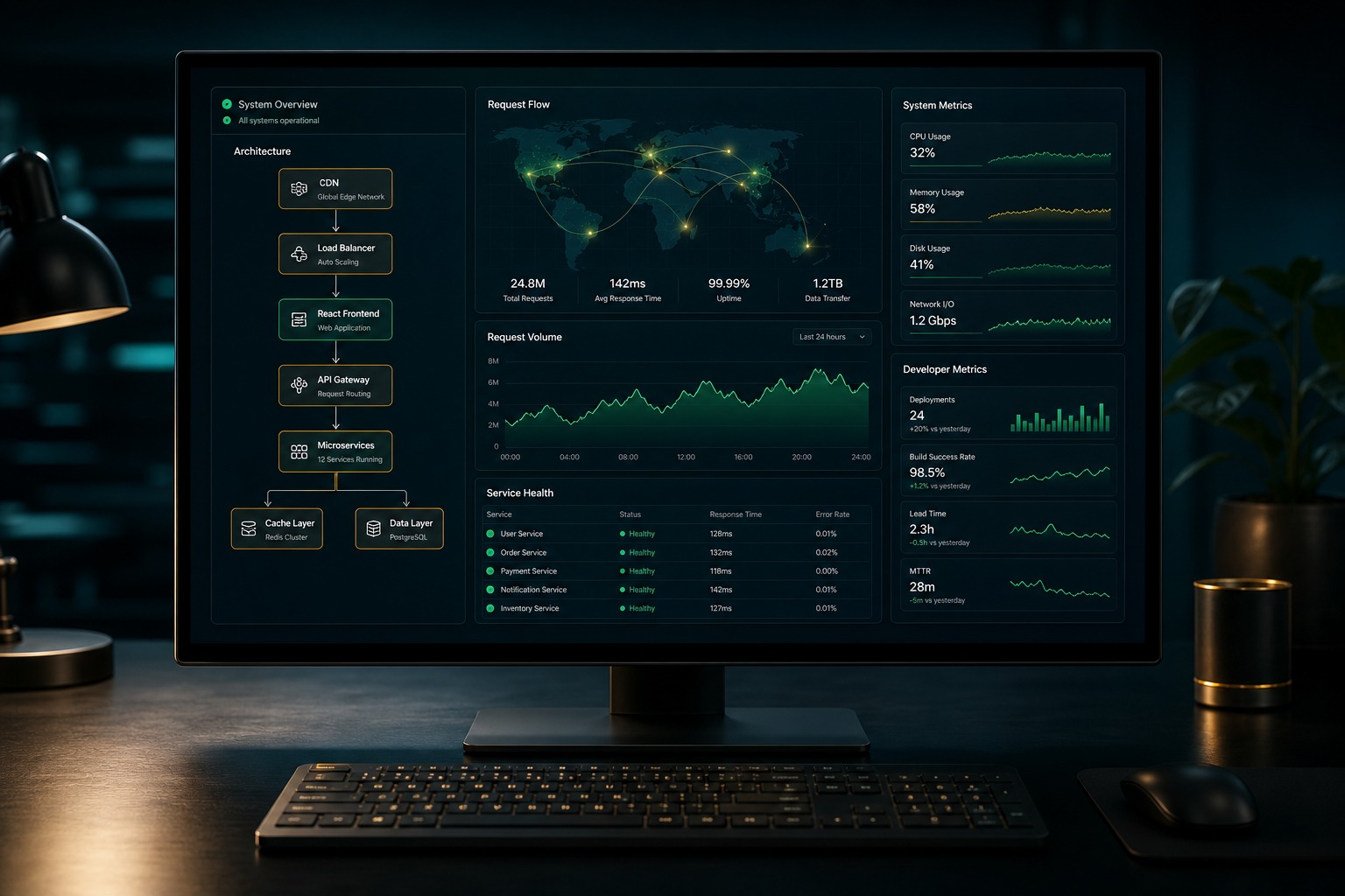 Web Development — application stack diagram